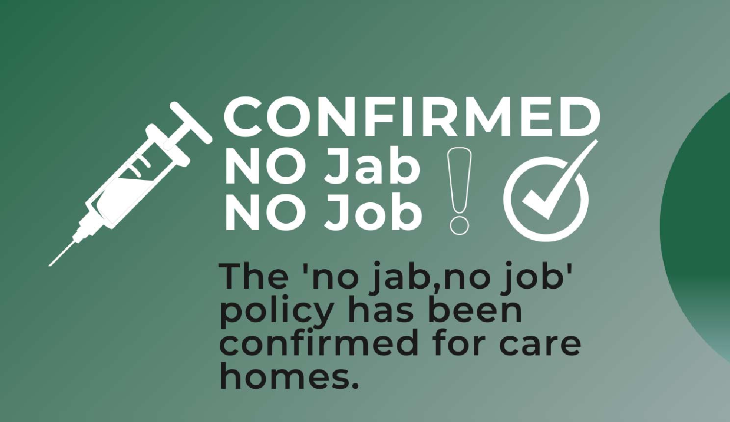 No Jab, no job, confirmed No Jab, no job, confirmed