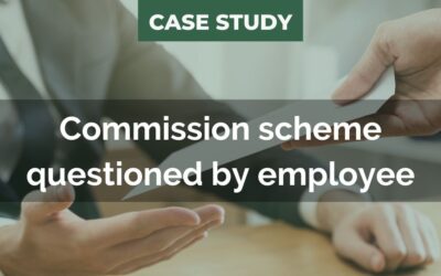 Commission scheme questioned by employee leaving estate agent business